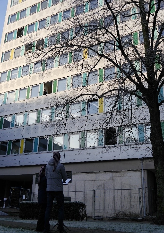 Klarinettenspiel vor dem Amtsgericht Osnabrück