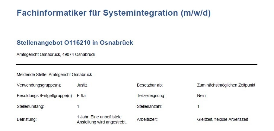 Schmuckgrafik Stellenausschreibung